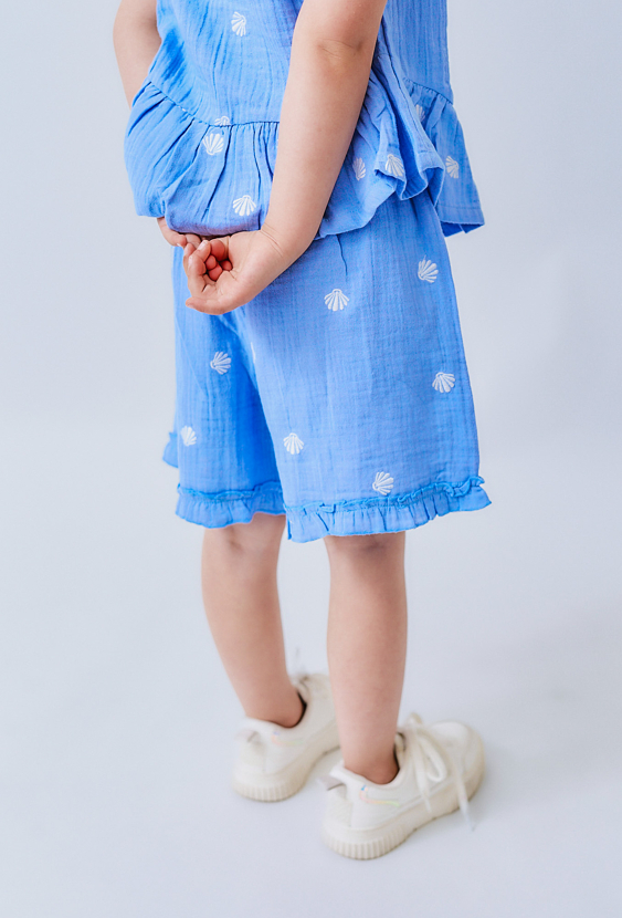 Szorty dziewczęce z falbanką