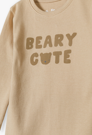 Body z długim rękawem dla niemowlaka z napisem “Beary Cute”