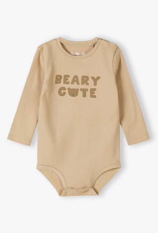 Body z długim rękawem dla niemowlaka z napisem “Beary Cute”