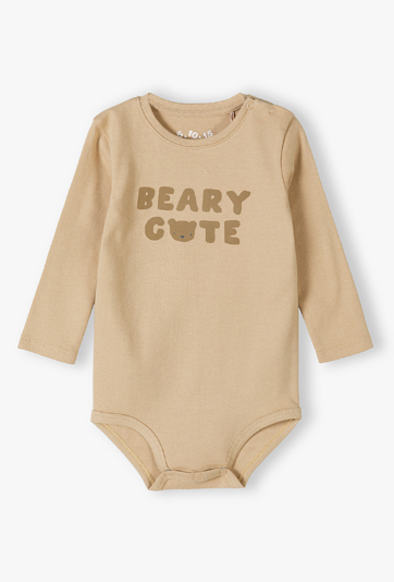 Body z długim rękawem dla niemowlaka z napisem “Beary Cute”