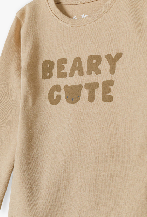 Body z długim rękawem dla niemowlaka z napisem “Beary Cute”