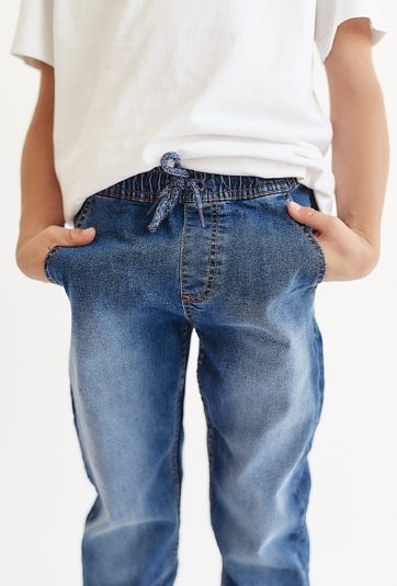 Spodnie jeansowe joggery - niebieskie - Lincoln&Sharks