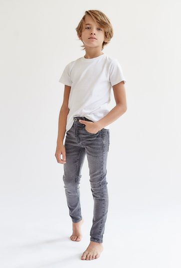 Szare spodnie jeansowe - slim