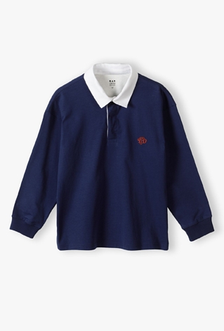 Bluza z kołnierzykiem - granatowa - Limited Edition