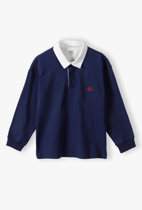 Bluza z kołnierzykiem - granatowa - Limited Edition