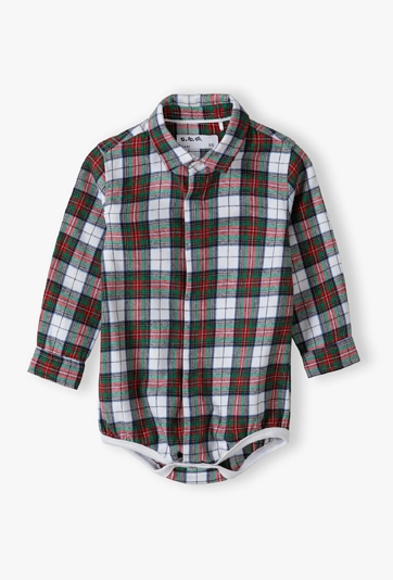 Bawełniane body w kratkę - FAMILY CONCEPT