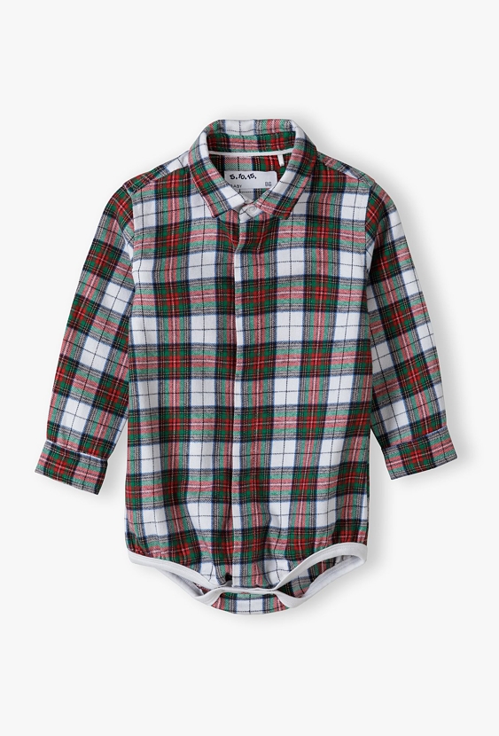 Bawełniane body w kratkę - FAMILY CONCEPT