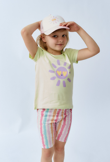 Krótkie legginsy w kolorowe pasy