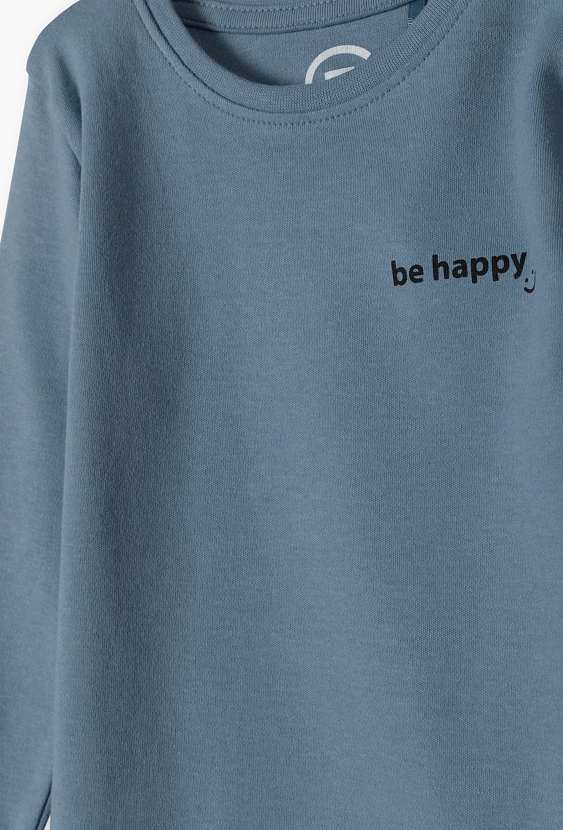 Body niemowlęce z długim rękawem z napisem Be Happy