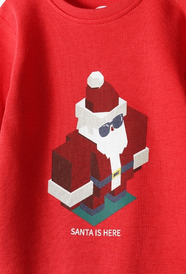 Czerwone body niemowlęce z napisem Świąteczny Vibe