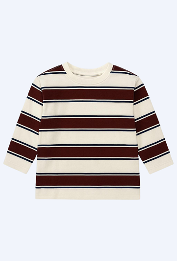 Bluzka chłopięca w paski z długim rękawem