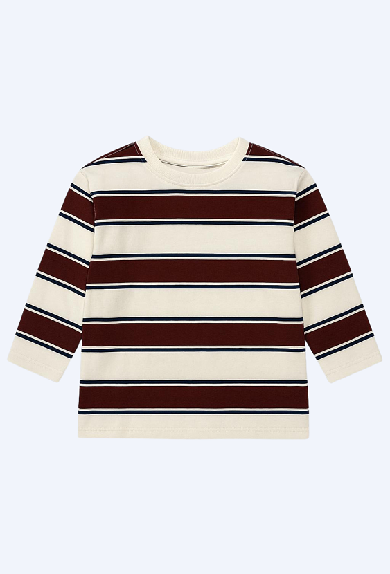 Bluzka chłopięca w paski z długim rękawem