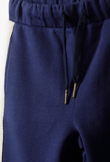 Granatowe spodnie dresowe z lampasami - Limited Edition