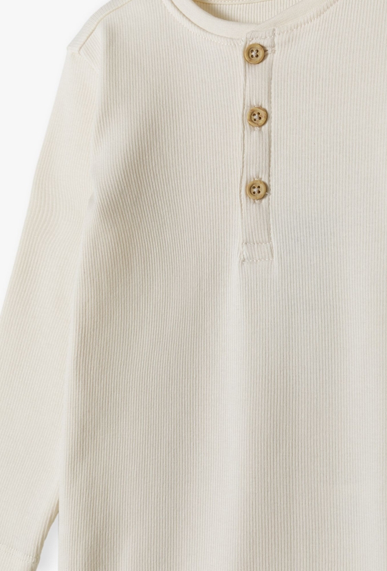 Body z długim rękawem - dzianinowe w prążki - 5.10.15.