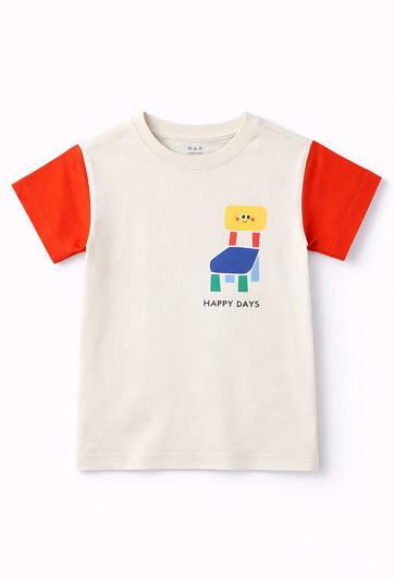 Koszulka chłopięca z kontrastowymi rękawami