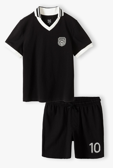 Czarny komplet sportowy dla chłopca - 2częściowy