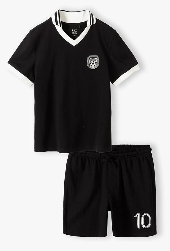 Czarny komplet sportowy dla chłopca - 2częściowy