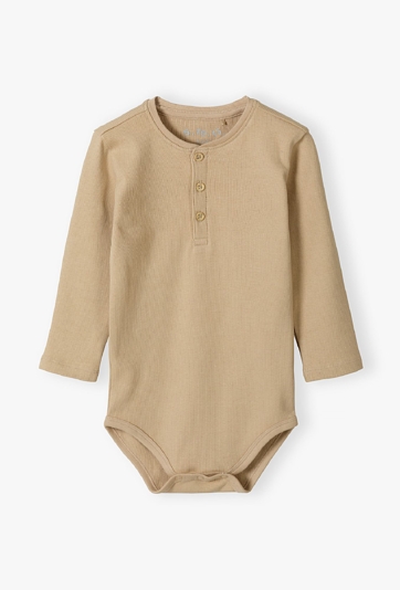 Beżowe body w prążki - długi rękaw - 5.10.15.