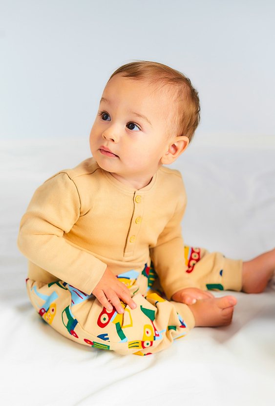 Beżowe body w prążki - długi rękaw - 5.10.15.