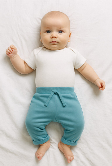 Spodnie dresowe niemowlęce z regulacją w pasie