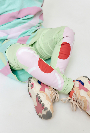 Kolorowe legginsy dziewczęce