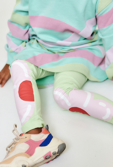 Kolorowe legginsy dziewczęce