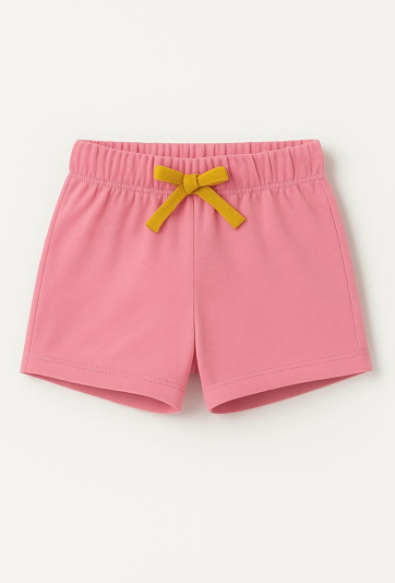 Krótkie spodnie niemowlęce z dzianiny na gumce