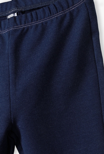 Granatowe dzwony niemowlęce z dzianiny - 5.10.15.