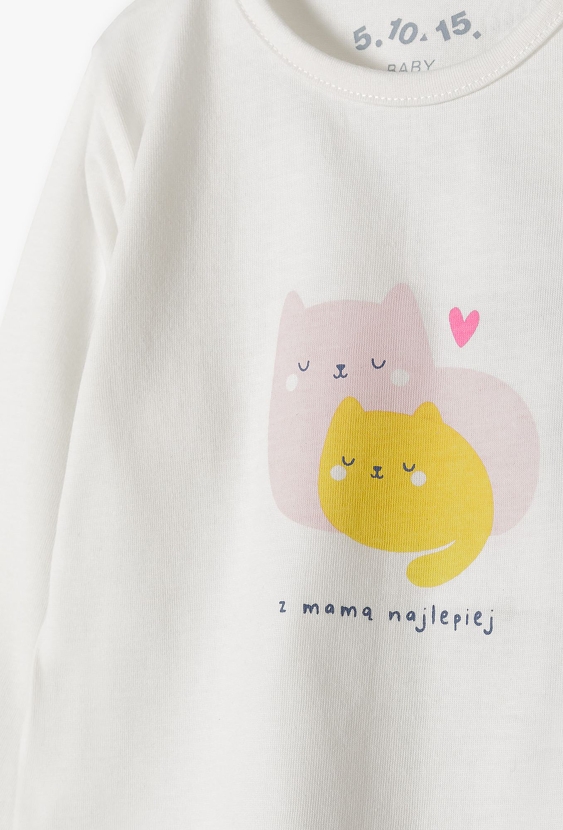 Bawełniana bluzka niemowlęca z długim rękawem