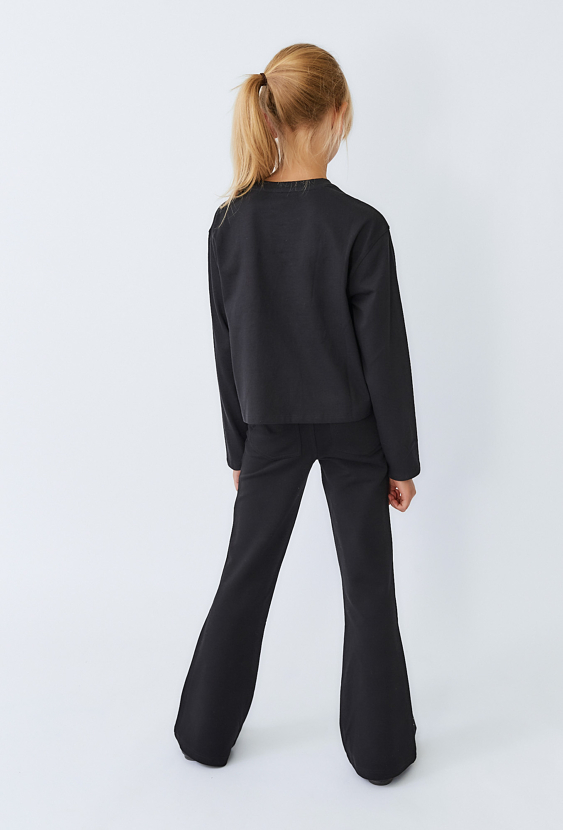 Bluzka dziewczęca z długim rękawem i nadrukiem