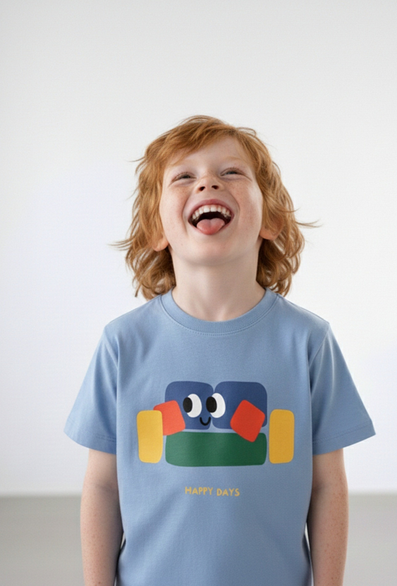 T-shirt chłopięcy z motywem kanapy „Happy Days”