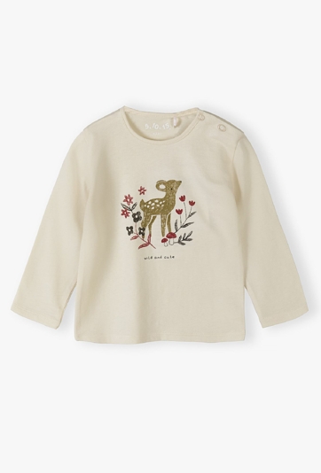 Bawełniana bluzka niemowlęca z nadrukiem