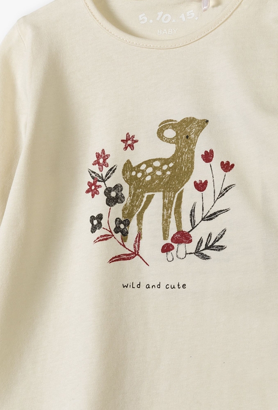 Bawełniana bluzka niemowlęca z nadrukiem