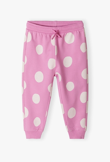 Różowe spodnie dresowe w kropki - 5.10.15.