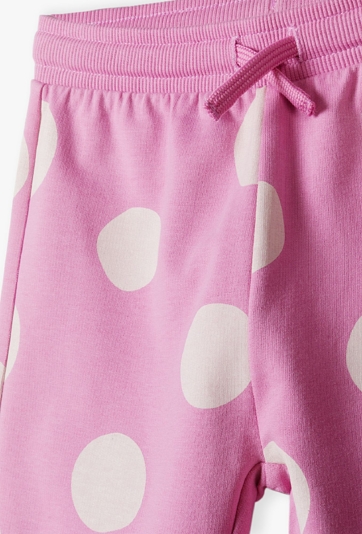 Różowe spodnie dresowe w kropki - 5.10.15.