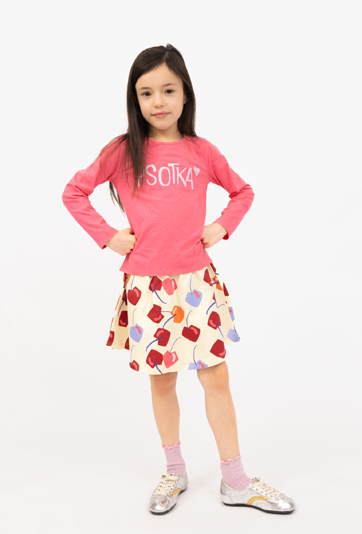 Spódniczka dziewczęca w czereśnie