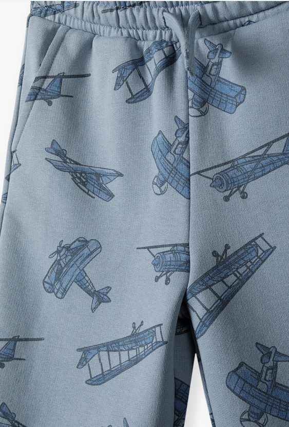 Zestaw 2 par szortów dla chłopca – spodenki z motywem samolotów