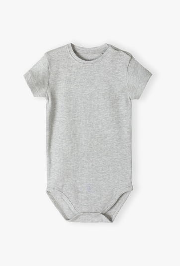 Szare body niemowlęce w prążki - krótki rękaw - 5.10.15.
