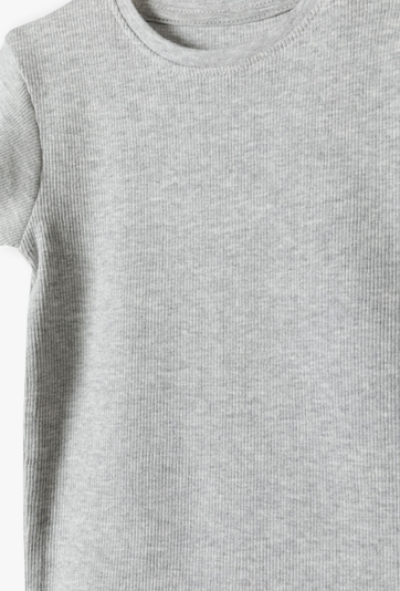 Szare body niemowlęce w prążki - krótki rękaw - 5.10.15.