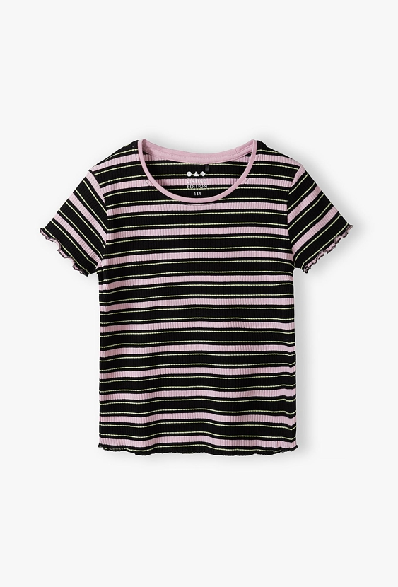 T-shirt dziewczęcy w paski