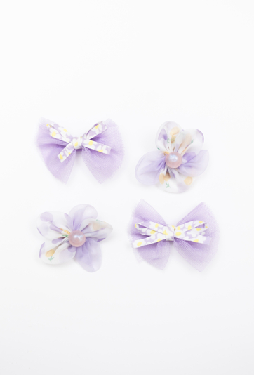 Zestaw fioletowych spinek