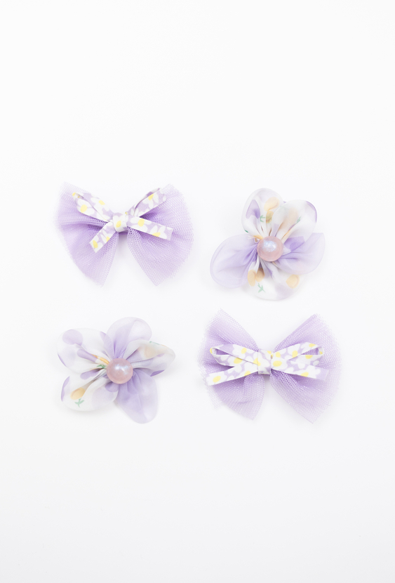 Zestaw fioletowych spinek