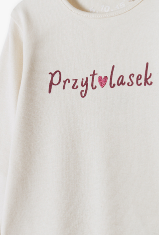 Body z długim rękawem dla niemowlaka dziewczynki “Przytulasek”