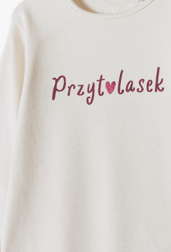 Body z długim rękawem dla niemowlaka dziewczynki “Przytulasek”