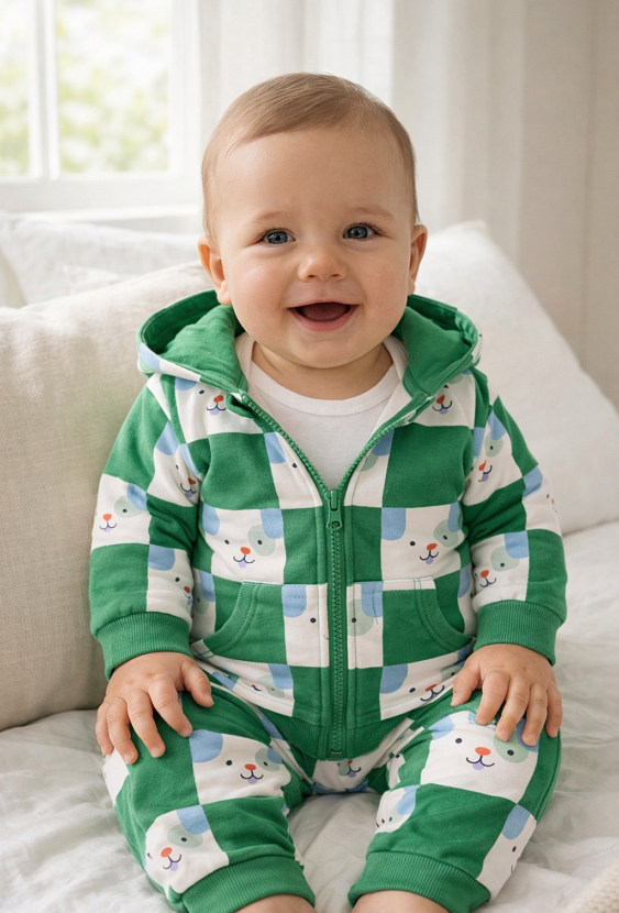 Bluza niemowlęca chłopięca rozpinana z kapturem