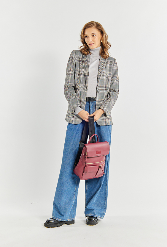 Bordowy plecak nobo z kieszeniami