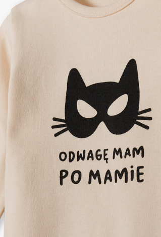 Body z długim rękawem dla dziewczynki “Odwagę mam po mamie”