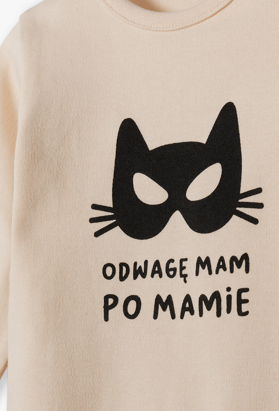 Body z długim rękawem dla dziewczynki “Odwagę mam po mamie”