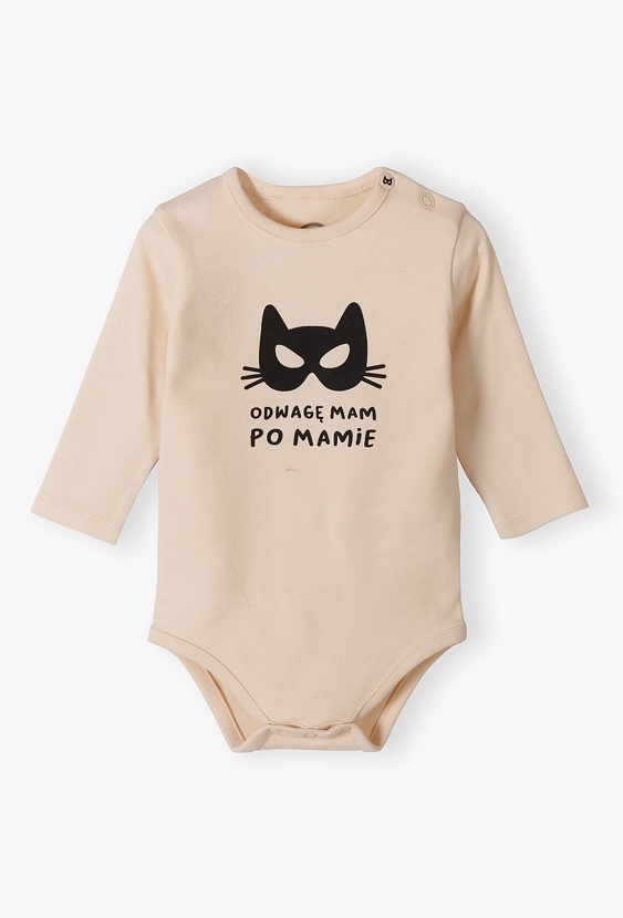 Body niemowlęce z napisem - Odwagę mam po mamie