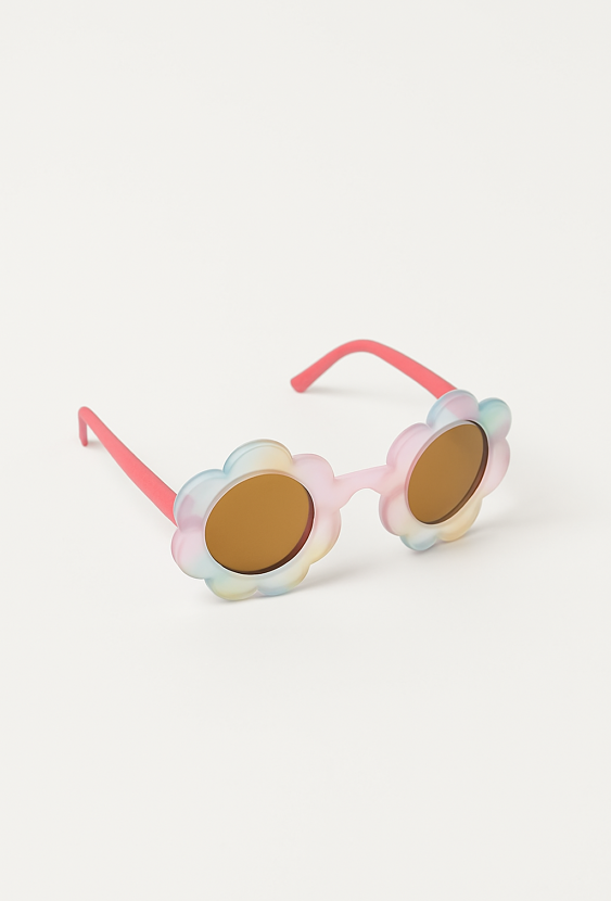 Okulary przeciwsłoneczne dziewczęce - kwiatki
